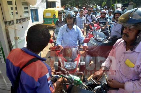 Tripura Govt silent on petrol crisis issue Tripura Govt silent on petrol crisis issue